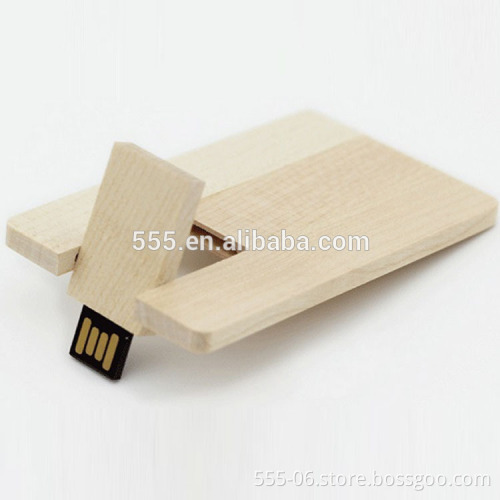 Eco-friendly wooden Card USB flash drive, Card usb for promotion USB with UDP chip